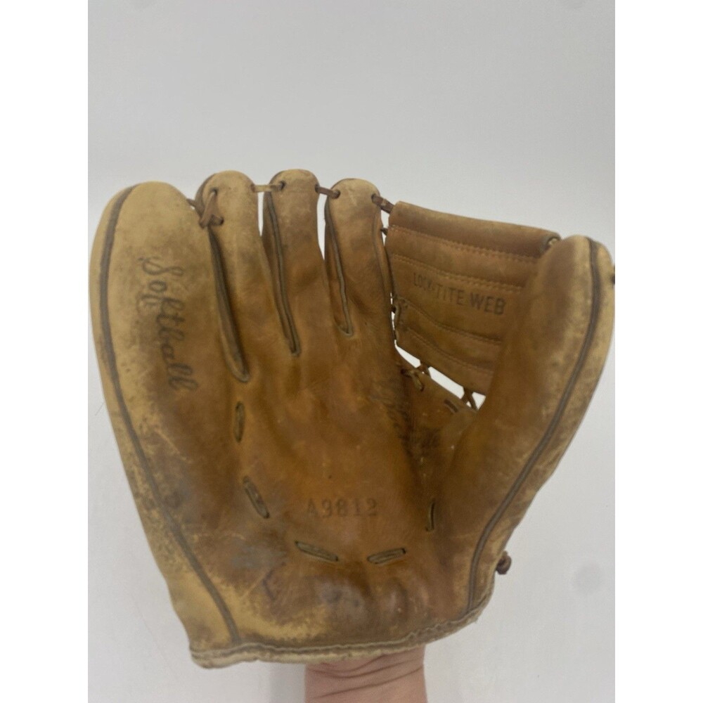Wilson A9812 Softball Lock-Tite Web Nylon Stitched Left Hand Throw Leather Glove